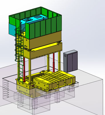 De Persmachine van de vier Kolom Hydraulische Diepe Tekening met zich het Bewegen Worktable 200ton 2300x1300mm