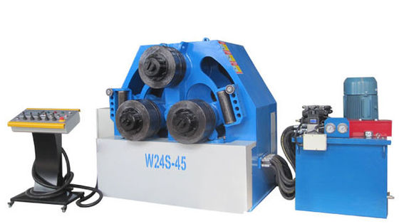 W24S-45 hydraulische van de de Buigende Machinehoek van de Drie Rolpijp het Staalbuis die Machine maken